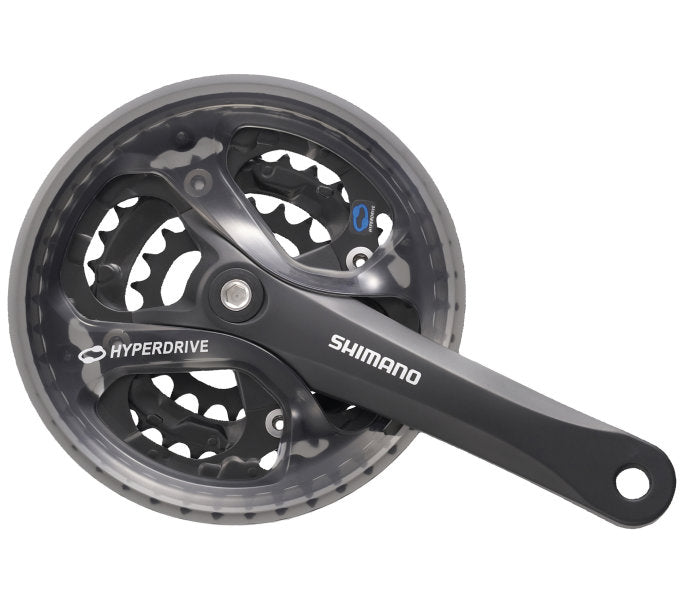 Crankstel 7/8 Speed Shimano Acera Fc-M361 - 175/48 X 38 X 28T Met Kettingscherm - Zwart