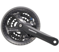 Crankstel 7/8 Speed Shimano Acera Fc-M361 - 175/48 X 38 X 28T Met Kettingscherm - Zwart