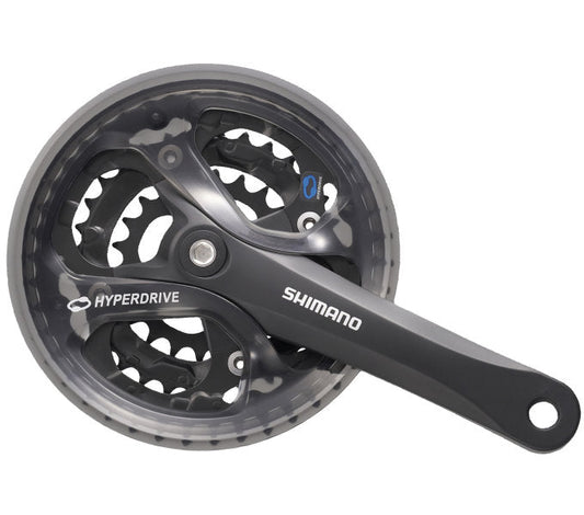 Crankstel 7/8 Speed Shimano Acera Fc-M361 - 175/48 X 38 X 28T Met Kettingscherm - Zwart