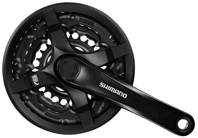 Crankstel 6/7/8 Speed Shimano Tourney Fc-Ty501 Met 170Mm Crankarm 48 X 38 X 28T - Zwart