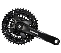 Crankstel 6/7/8 Speed Shimano Tourney Fc-Ty501 Met 175Mm Crankarm 42 X 34 X 24T - Zwart