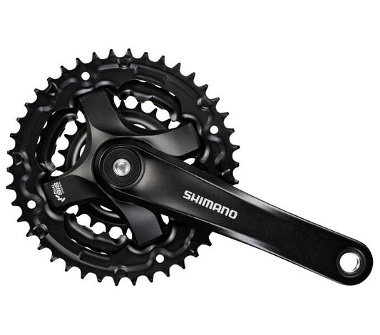 Crankstel 6/7/8 Speed Shimano Tourney Fc-Ty501 Met 175Mm Crankarm 42 X 34 X 24T - Zwart