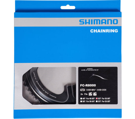 Kettingblad 52 Tands Shimano Ultegra Fc-R8000 (Mt) 2X11 Speed - Zwart