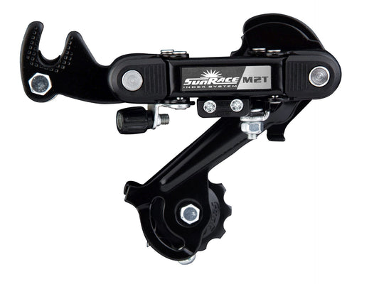 Achterderailleur 6/7-Speed Sunrace Rdm2T Met Korte Kooi - Directe Montage (Haak) - Zwart