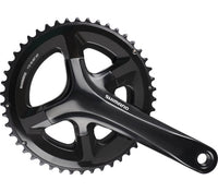 Crankstel 2 X 11 Speed Shimano Road Fc-Rs510 - 175/50-34T Met Holle As - Zwart