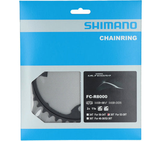 Kettingblad 39T Shimano Ultegra Fc-R8000 (Mw) 2X11 Speed - Zwart