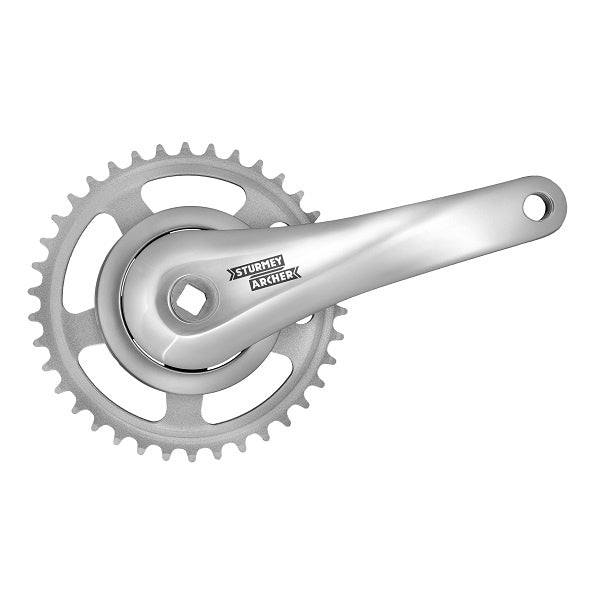 Crankstel 38T Sturmey Archer Fcs608 170Mm Crankarm - 92Mm Afdekkap Voor Vierkante Trapas - Zilver