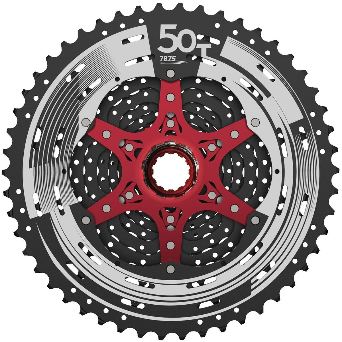 Cassette 12 Speed Sunrace Csmz90 11-50T - Zwart Met Rode Spider