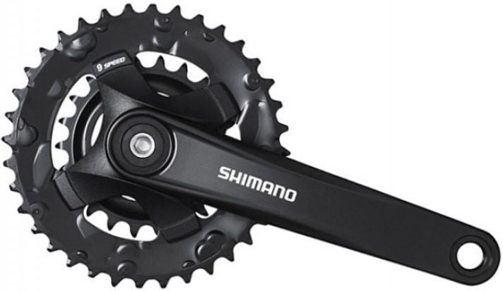 Crankstel 2 X 9 Speed Shimano Altus Fc-M101 Met 175Mm Crankarm 36-22T Met Vierkante As - Zwart