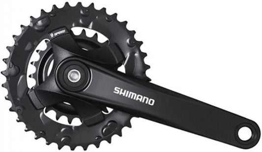 Crankstel 2 X 9 Speed Shimano Altus Fc-M101 Met 175Mm Crankarm 36-22T Met Vierkante As - Zwart