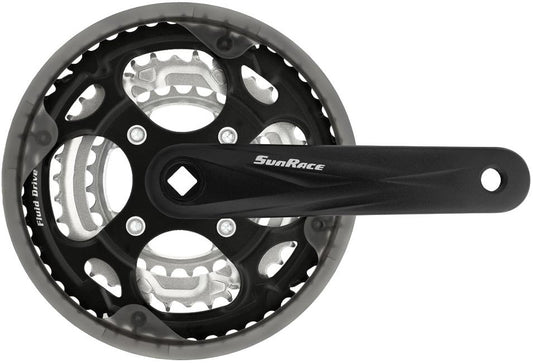 Crankstel 7/8 Speed Sunrace Fcm300 48-38-28T/170Mm Voor Vierkante As - Zwart
