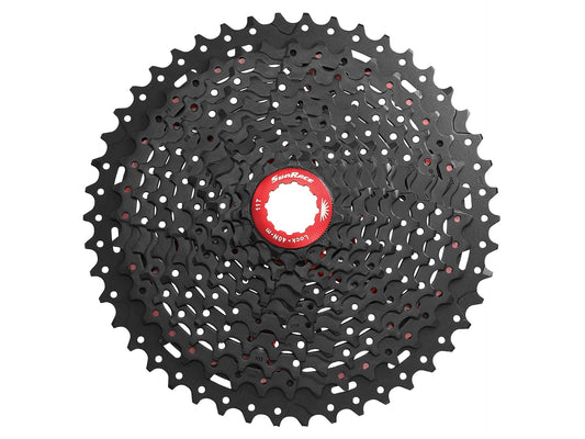 Cassette 11 Speed Sunrace Csmx8 11-46T - Zwart / Rood