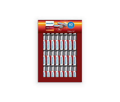 1X40 Philips Power Alkaline Aa Batterie Vorteilspack