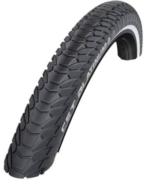 Buitenband Cst Platinum E 28 X 1.60" /42-622Mm - Zwart Met Reflectie
