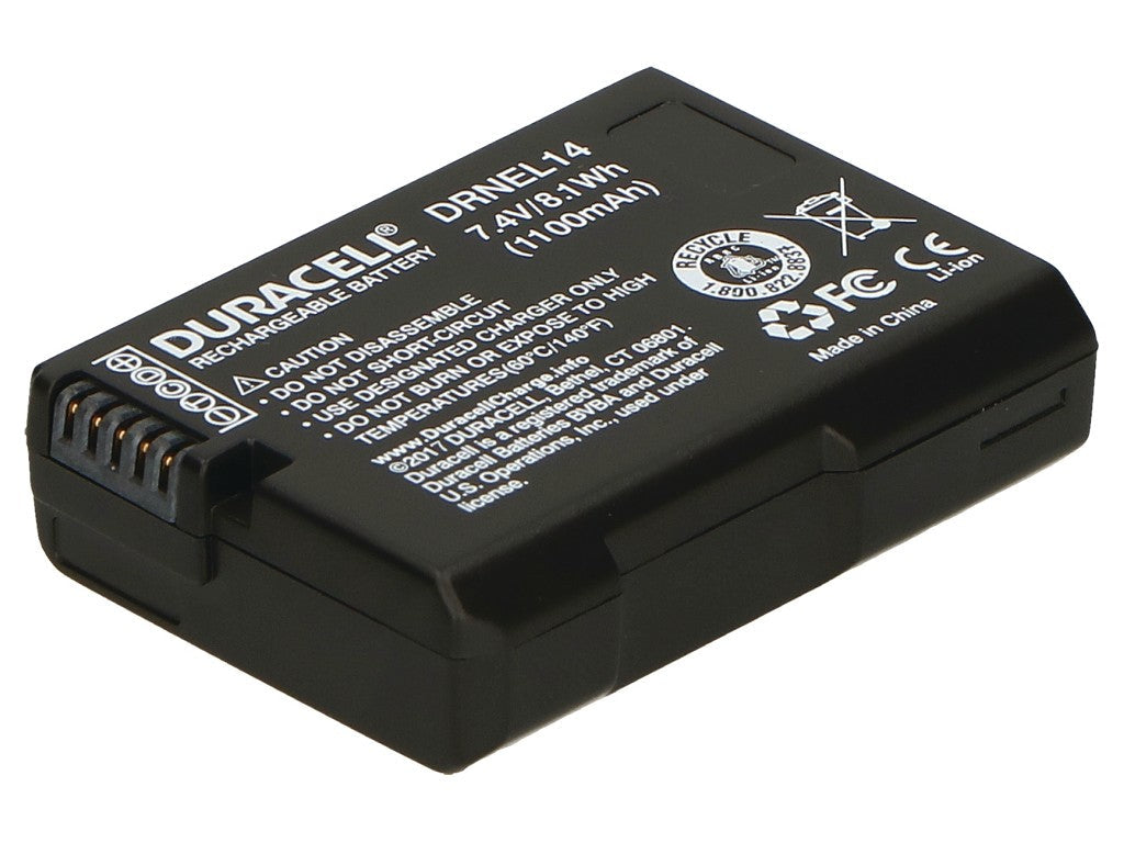 Duracell Li-Ion Akku 1100 Mah For Nikon En-El14 / En-El14A