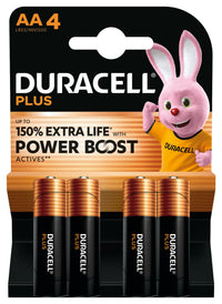 1X4 Duracell Plus Power Boost Mignon Mn1500 Aa Lr6 1,5V