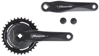 Crankstel 33T Miranda Alfa 1 Voor 3/32" Ketting - Met 9.2 Cm Zwarte Disc - Zwart