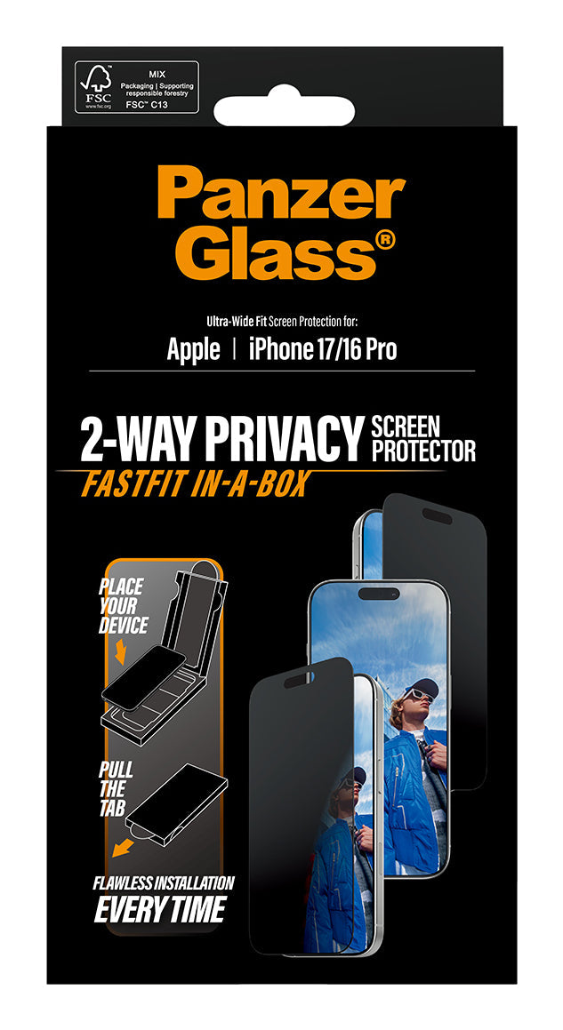 Panzerglass Privacy Bk Rahmen Ip 17 Uwf Fastfit