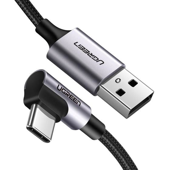 Ugreen Angled Usb-C To Usb-A Data Cable Black 1M