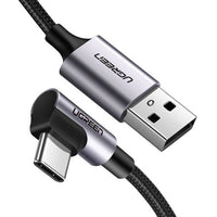 Ugreen Angled Usb-C To Usb-A Data Cable Black 1M