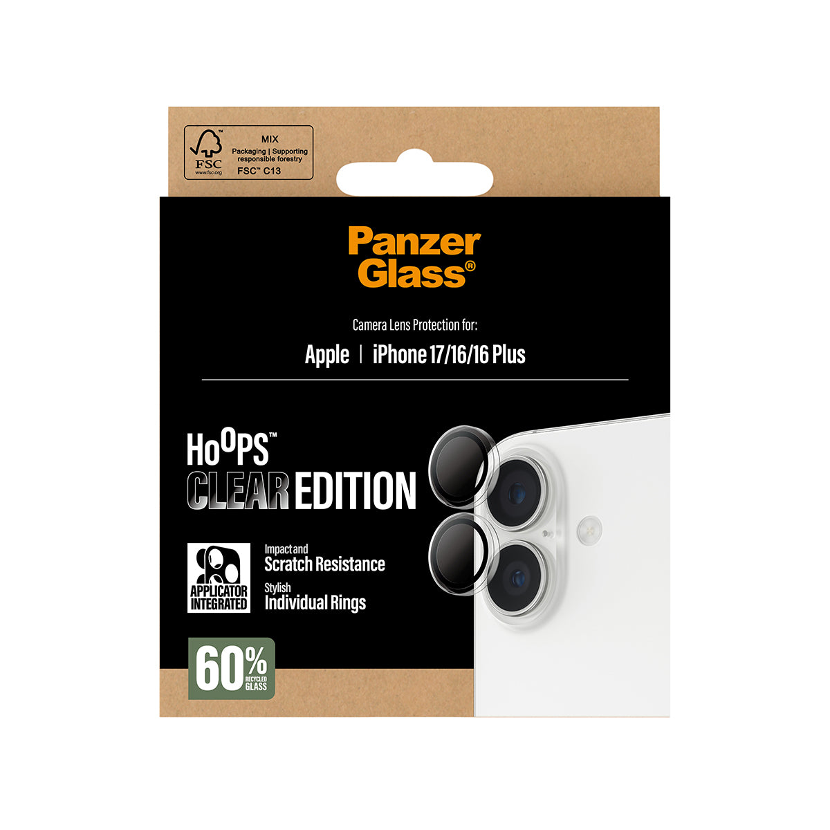 Panzerglass Hoops Transparent Ip 16 17 Ip 16 Plus