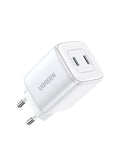 Ugreen Nexode 45W Dual Usb-C Pd Charger (25W+20W) White