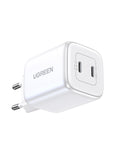 Ugreen Nexode 45W Dual Usb-C Pd Charger (25W+20W) White