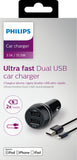 Philips Dual Car Charger 15W Mit Apple Lightning Kabel Mfi