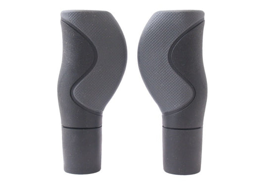 Handvatset Ergo 2-Componenten Zwart/Grijs 130/130Mm  -   1-Kant Geopend