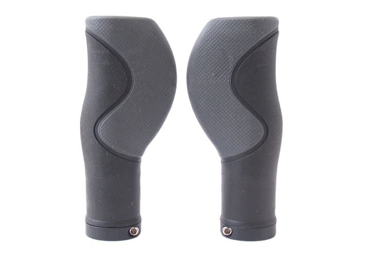 Handvatset Ergo 3-Componenten Zwart 128/128Mm  -   2-Kanten Geopend
