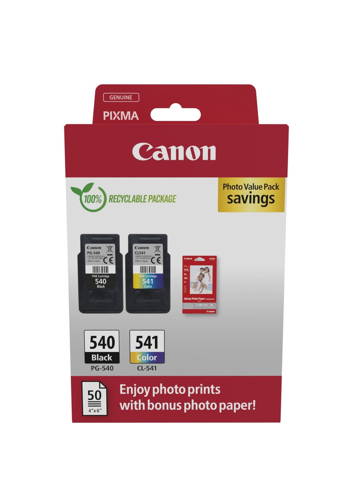 Canon Pg-540 / Cl-541 Photo Value Pack