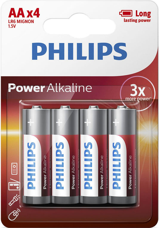 1X4 Philips Power Alkaline Aa Batterie