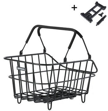Fietsmand Basil Cento Alu Met Mik Bevestiging 14 Liter 39 X 24 X 15 - Zwart