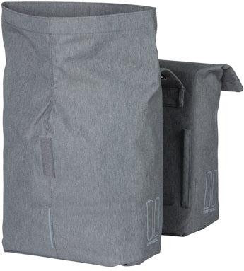 Dubbele Fietstas Basil City 28 Tot 32 Liter 30 X 18 X 49 Cm - Grey Melee