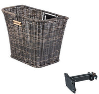 Fietsmand Basil Bremen Rattan Look Met Fm Stuurpenhouder  27 X 35 X 29 Cm - Nature Brown
