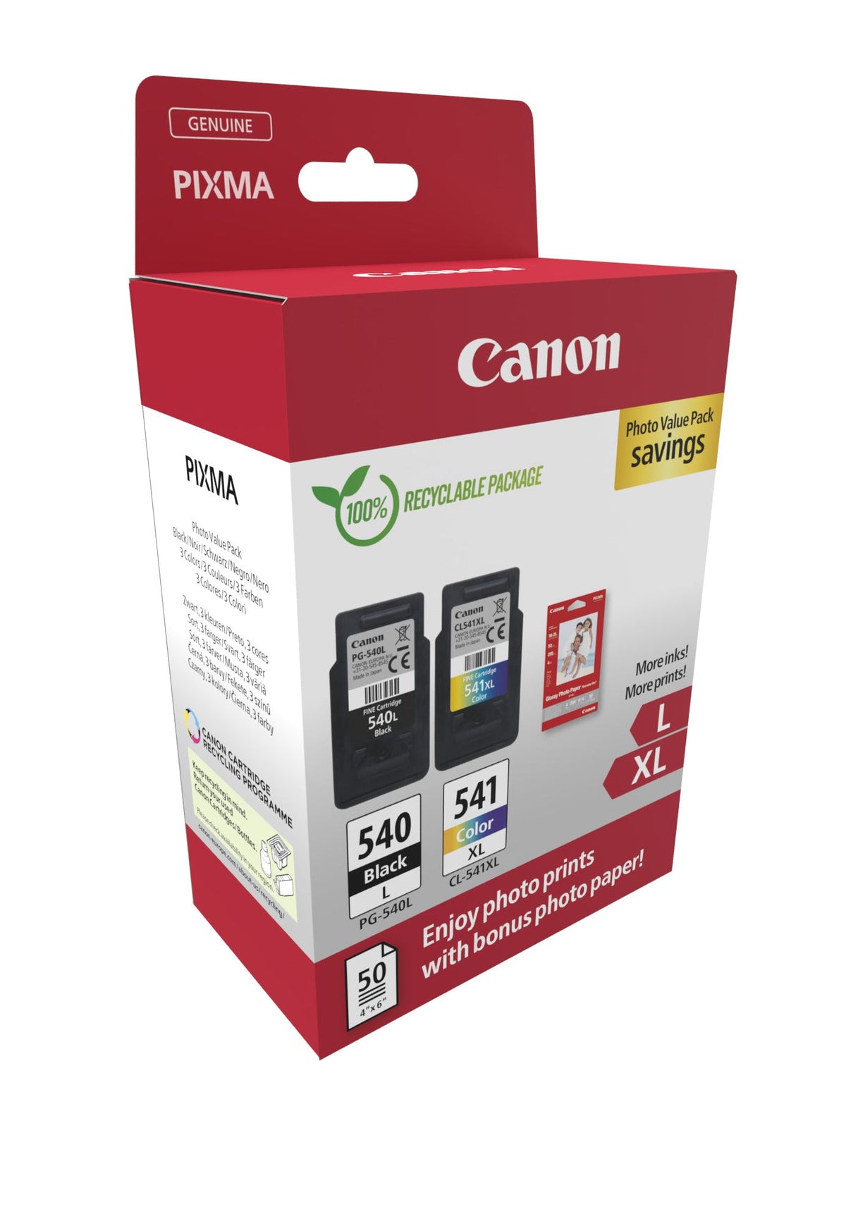 Canon Pg-540 L / Cl-541 Xl Photo Value Pack