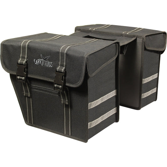 Dubbele Fietstas Greenlands Black Line Double 40 Liter 36 X 32 X 18 Cm (2X) - Zwart