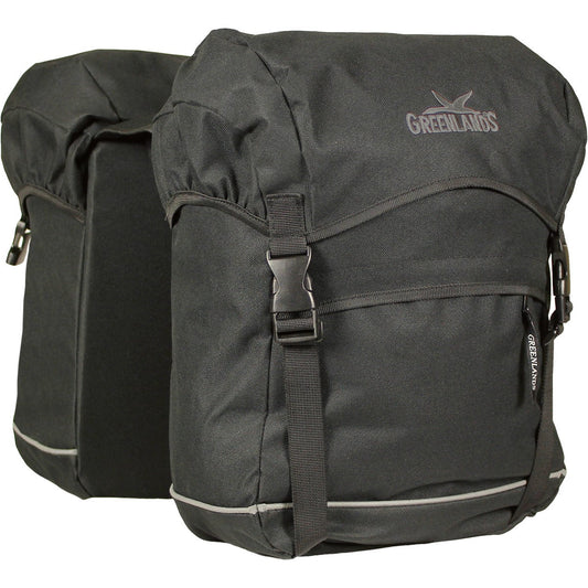 Dubbele Fietstas Greenlands 50 Liter 32 X 42 X 19 Cm (X2) - Zwart