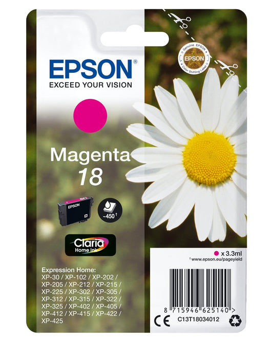 Epson Ink Cartridge Magenta Claria Home T 180         T 1803