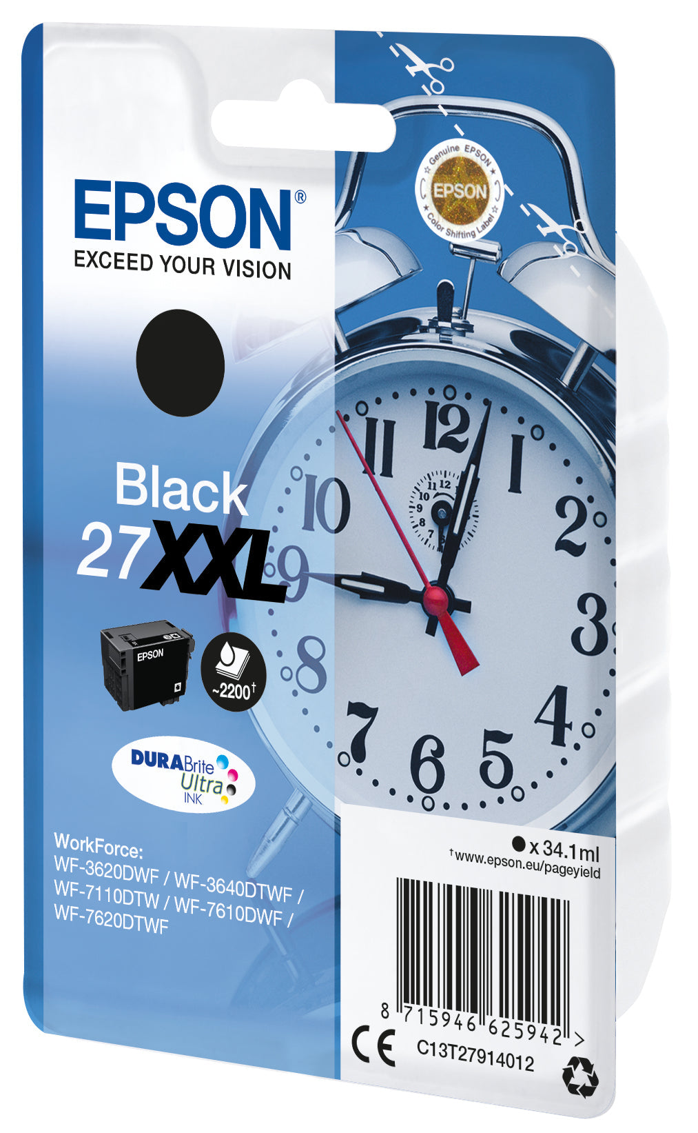 Epson Durabrite Ultra Ink 27 Xxl Ink Cartridge Black T 2791