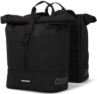 Gerecyclede Dubbele Fietstas Urban Proof Rolltop 38 Liter 30 X 15 X 42 Cm - Zwart