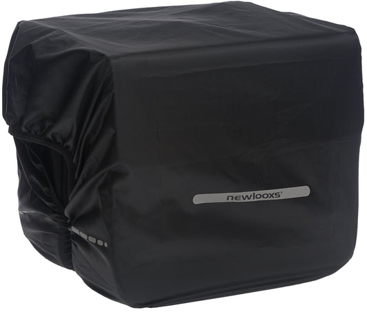 Regenhoes New Looxs Voor Dubbele Tassen 40Cm X 97Cm Met Reflectie - Zwart