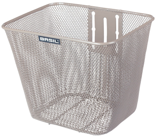 Fietsmand Basil Bilbao Met Vaste Montage 26 X 22 X 27 Cm - Nude Metallic