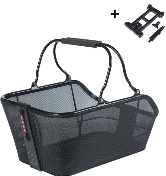 Fietsmand Basil Cento Tech Fiber Nordlicht Mik 21 Liter 39 X 24 X 15 Cm Zwart