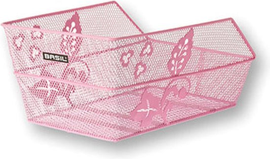 Fietsmand Basil Cento S Fm Flower Met Vaste Montage 36 X 26 X 18 Cm - Roze
