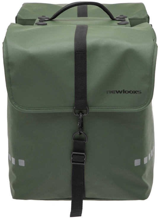 Dubbele Fietstas New Looxs Odense Double Racktime 39 Liter 34 X 16 X 38 Cm (X2) - Groen