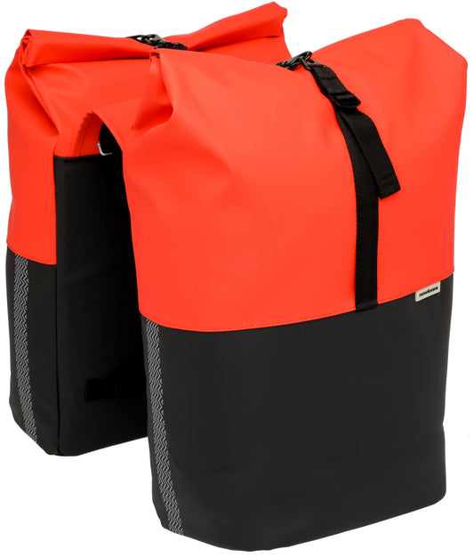 Dubbele Fietstas New Looxs Nyborg 34 Liter - 30 X 17 X 37Cm (X2) - Rood/Zwart