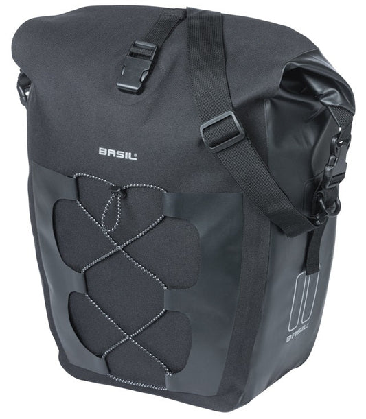 Enkele Tas Basil Navigator Waterproof L Mik 25-31L 14 X 26 X 42 Cm - Zwart