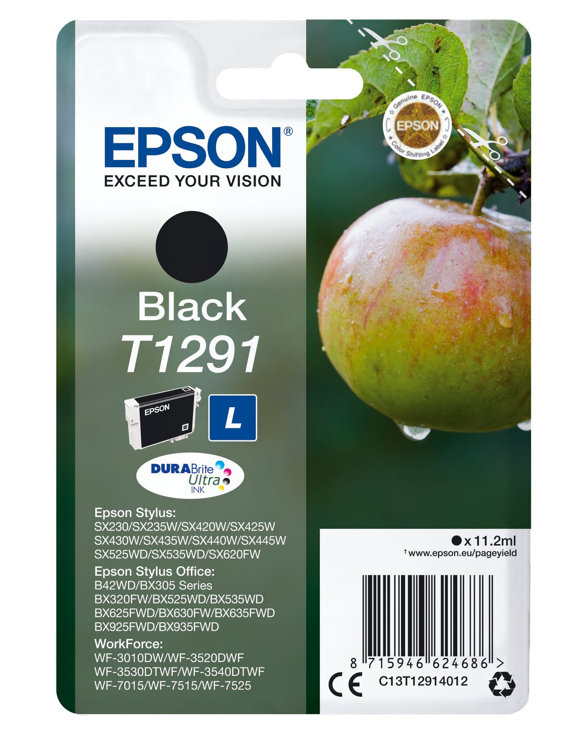 Epson Ink Cartridge Black Durabrite T 129           T 1291