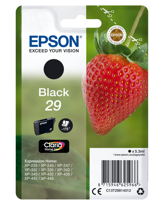 Epson Ink Cartridge Black Claria Home 29            T 2981